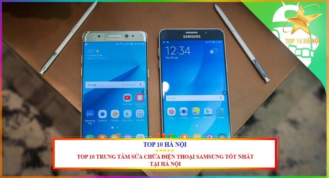 Cửa hàng sửa chữa điện thoại Samsung tốt nhất Hà Nội, xếp hạng 1–10.