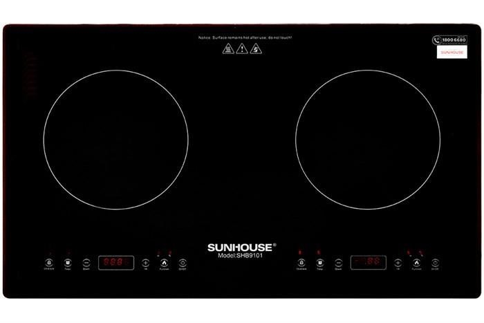 2. Bếp từ đôi âm của Sunhouse, model SHB9101.